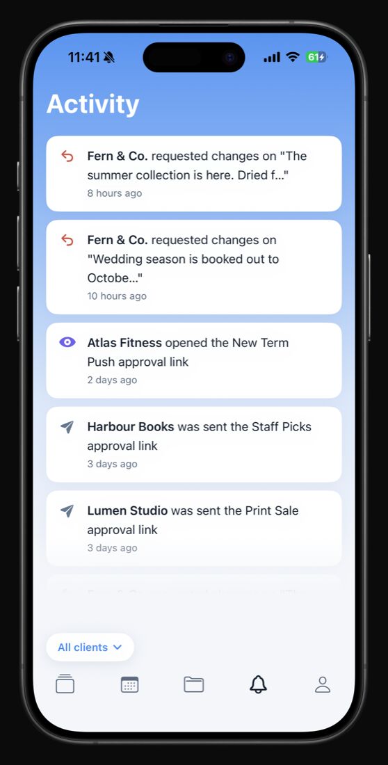 Doopl activity screen